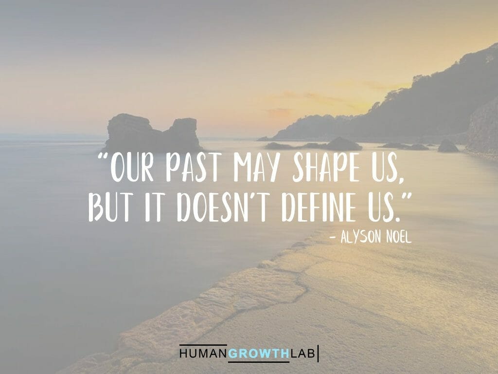 Alyson Noel quote on defining yourself - “Our past may shape us,  but it doesn't define us.”